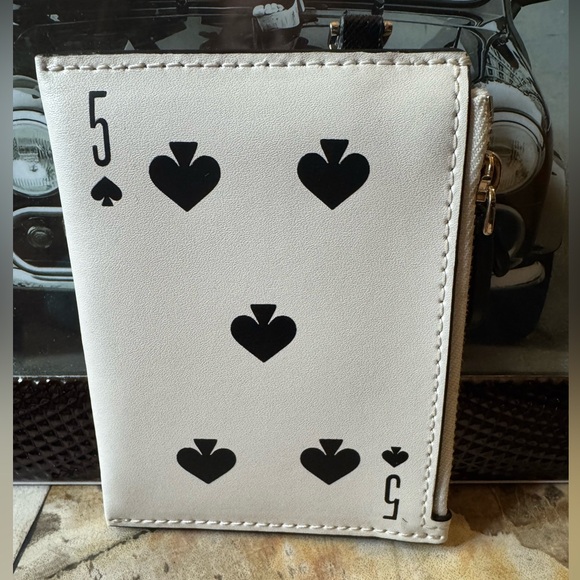 Kate Spade - Lucky Draw Coin Purse/Key Ring - 5 of Spades - EUC - Picture 2 of 6